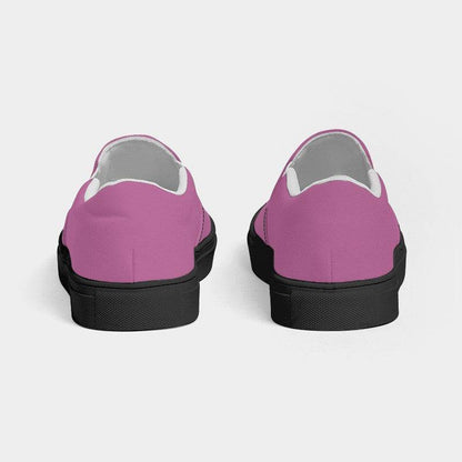 Medium-Light Muted Magenta Women's Slip-On Canvas Sneakers (PIM2-MU-ML) - Back