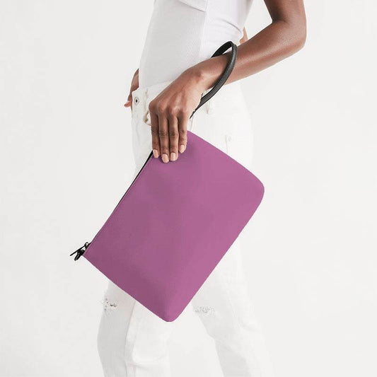 Medium-Light Muted Magenta Zip Pouch (PIM2-MU-ML) - Side Holding