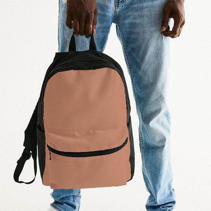 Medium-Light Muted Orange Canvas Backpack (OR2-MU-ML) - Man Holding
