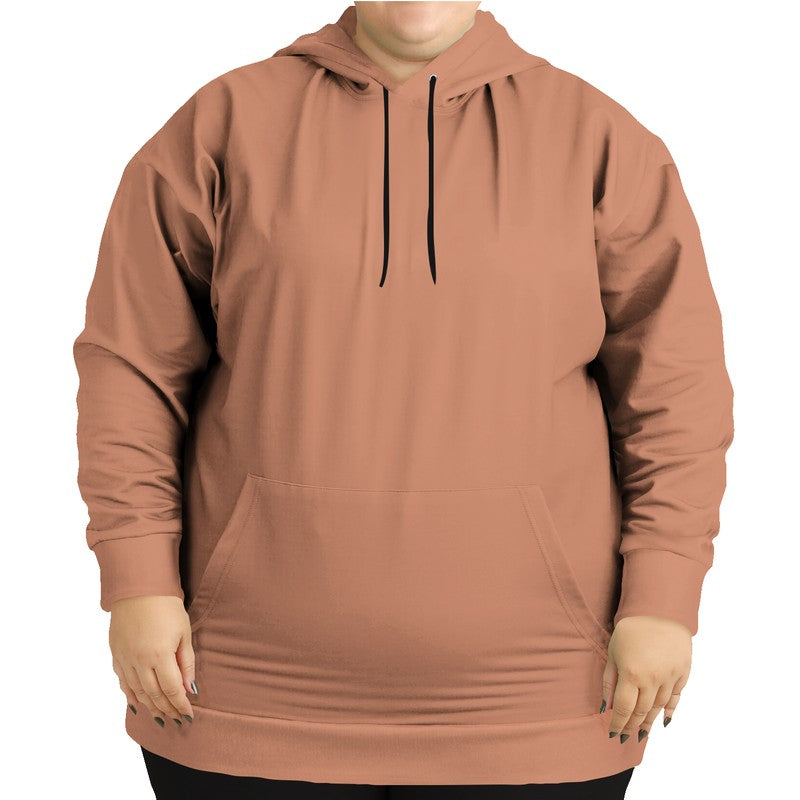 Medium-Light Muted Orange Hoodie PLUS (OR2-MU-ML) - Woman Front PLUS