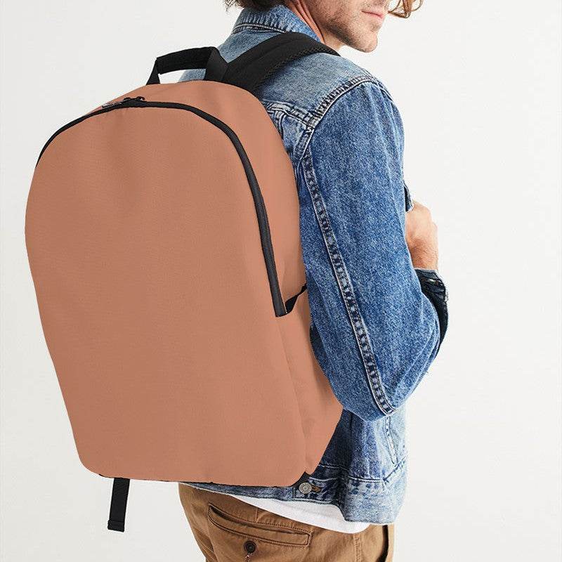 Medium-Light Muted Orange Waterproof Backpack (OR2-MU-ML) - Man CloseUp