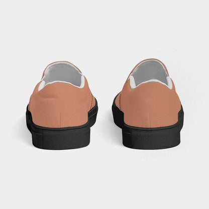 Medium-Light Muted Orange Women's Slip-On Canvas Sneakers (OR2-MU-ML) - Back