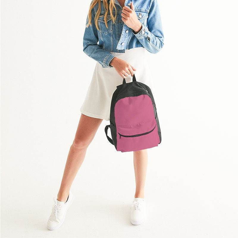Medium-Light Muted Pink Canvas Backpack (PI-MU-ML) - Woman