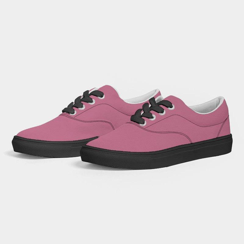 Medium-Light Muted Pink Men's Canvas Sneakers (PI-MU-ML) - Side 3