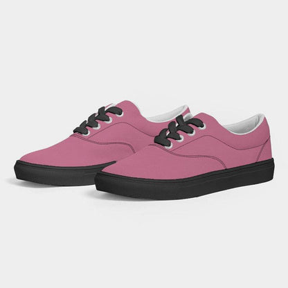 Medium-Light Muted Pink Men's Canvas Sneakers (PI-MU-ML) - Side 3