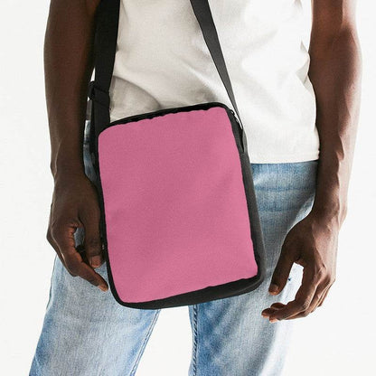 Medium-Light Muted Pink Messenger Pouch (PI-MU-ML) - Man Front CloseUp