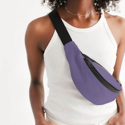 Medium-Light Muted Purple Belt Bag (PU-MU-ML) - Woman Front CloseUp