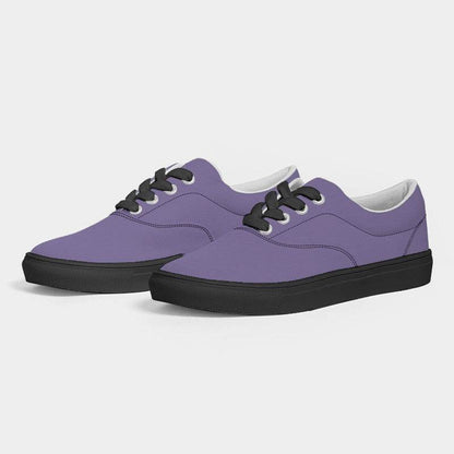 Medium-Light Muted Purple Men's Canvas Sneakers (PU-MU-ML) - Side 3