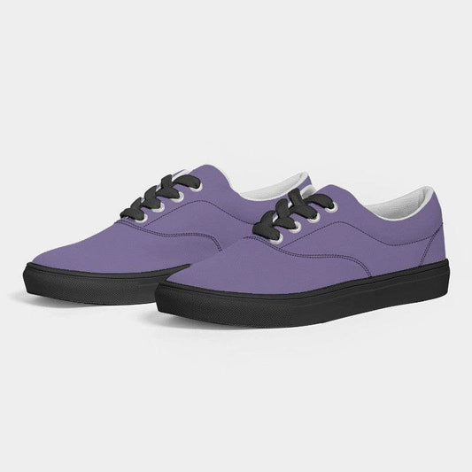 Medium-Light Muted Purple Men's Canvas Sneakers (PU-MU-ML) - Side 3