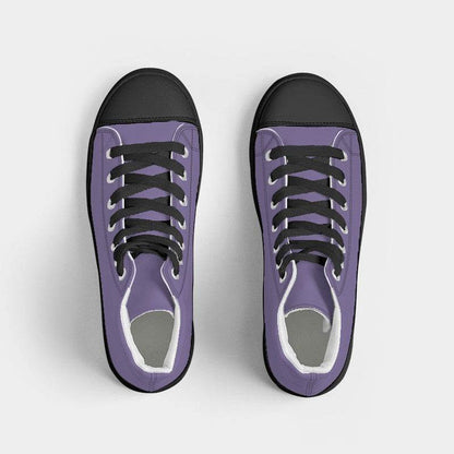 Medium-Light Muted Purple Women's High-Top Canvas Sneakers (PU-MU-ML) - Top