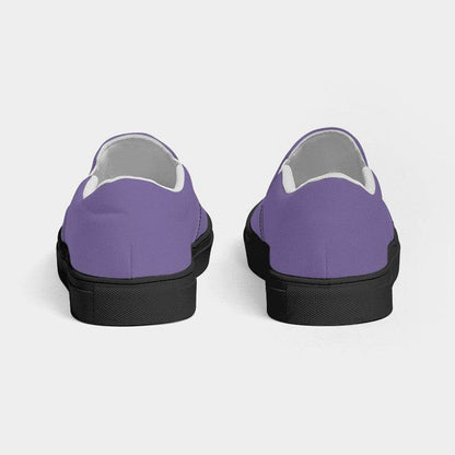 Medium-Light Muted Purple Women's Slip-On Canvas Sneakers (PU-MU-ML) - Back