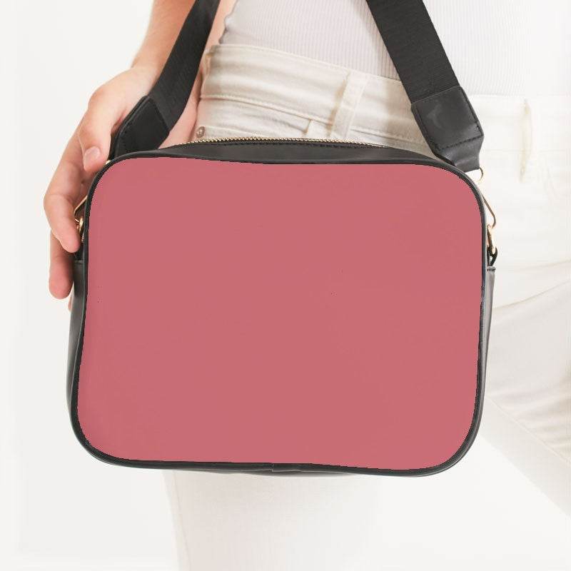 Medium-Light Muted Red Crossbody Bag (RPI2-MU-ML) - Woman Front CloseUp