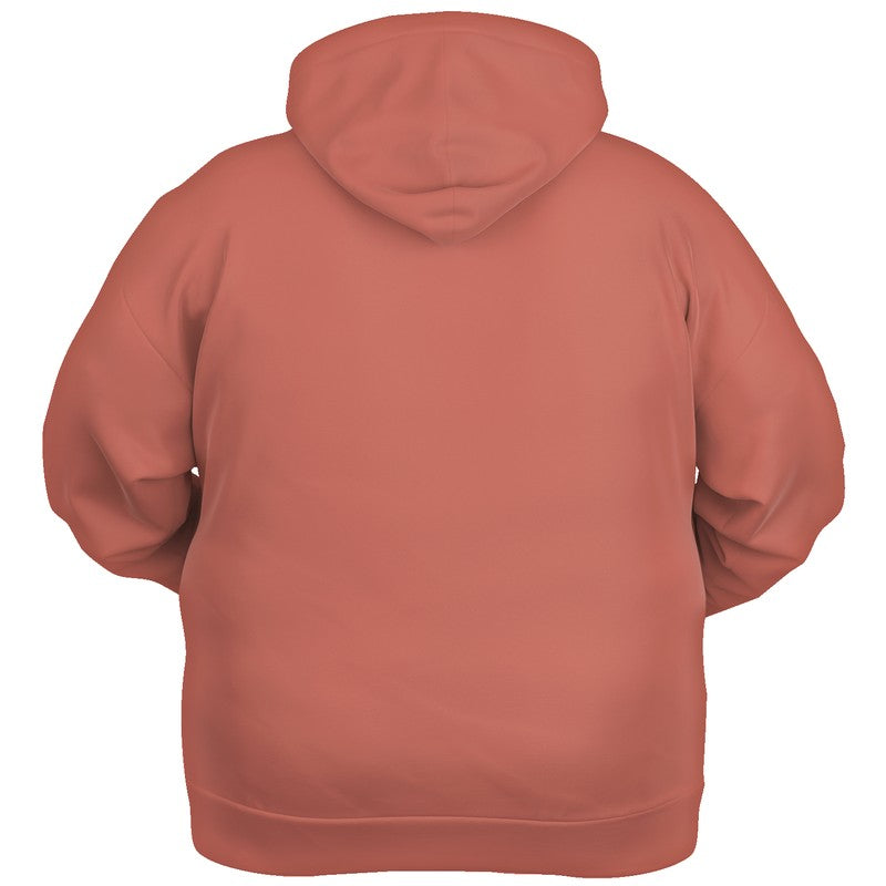 Medium-Light Muted Red Hoodie PLUS (R-MU-ML) - Ghost Back PLUS