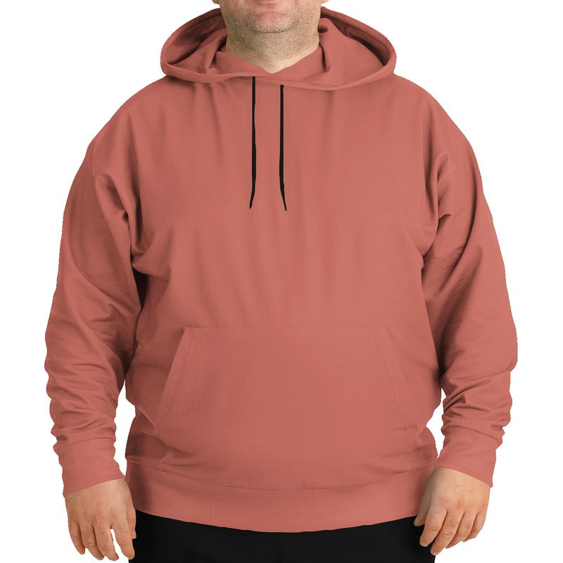 Medium-Light Muted Red Hoodie PLUS (R-MU-ML) - Man Front PLUS