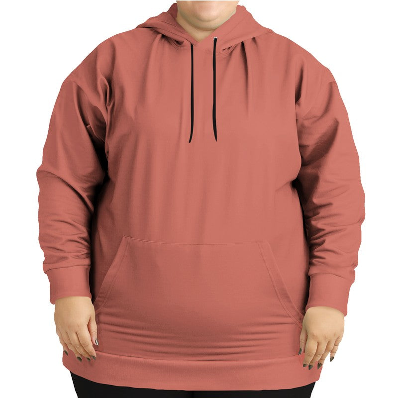Medium-Light Muted Red Hoodie PLUS (R-MU-ML) - Woman Front PLUS