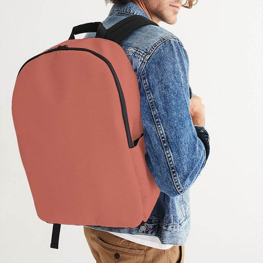 Medium-Light Muted Red Waterproof Backpack (R-MU-ML) - Man CloseUp