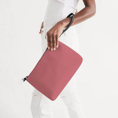 Medium-Light Muted Red Zip Pouch (RPI2-MU-ML) - Side Holding