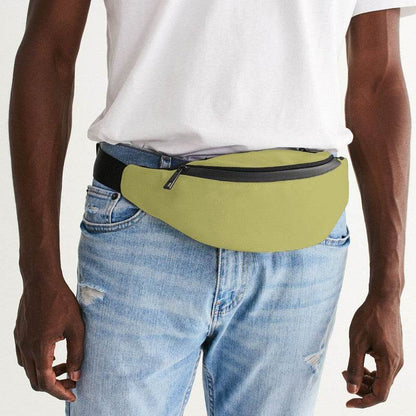 Medium-Light Muted Yellow Belt Bag (LY2-MU-ML) - Man Front CloseUp