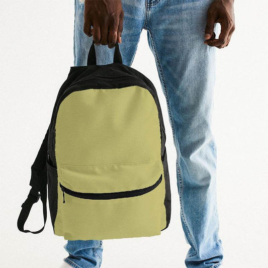 Medium-Light Muted Yellow Canvas Backpack (LY2-MU-ML) - Man Holding