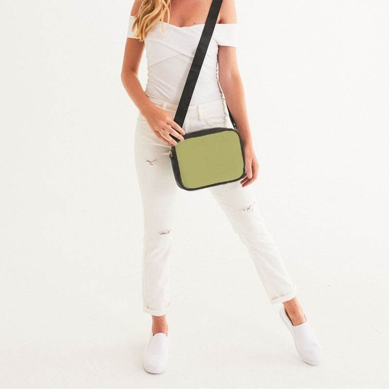 Medium-Light Muted Yellow Crossbody Bag (LY2-MU-ML) - Woman Front