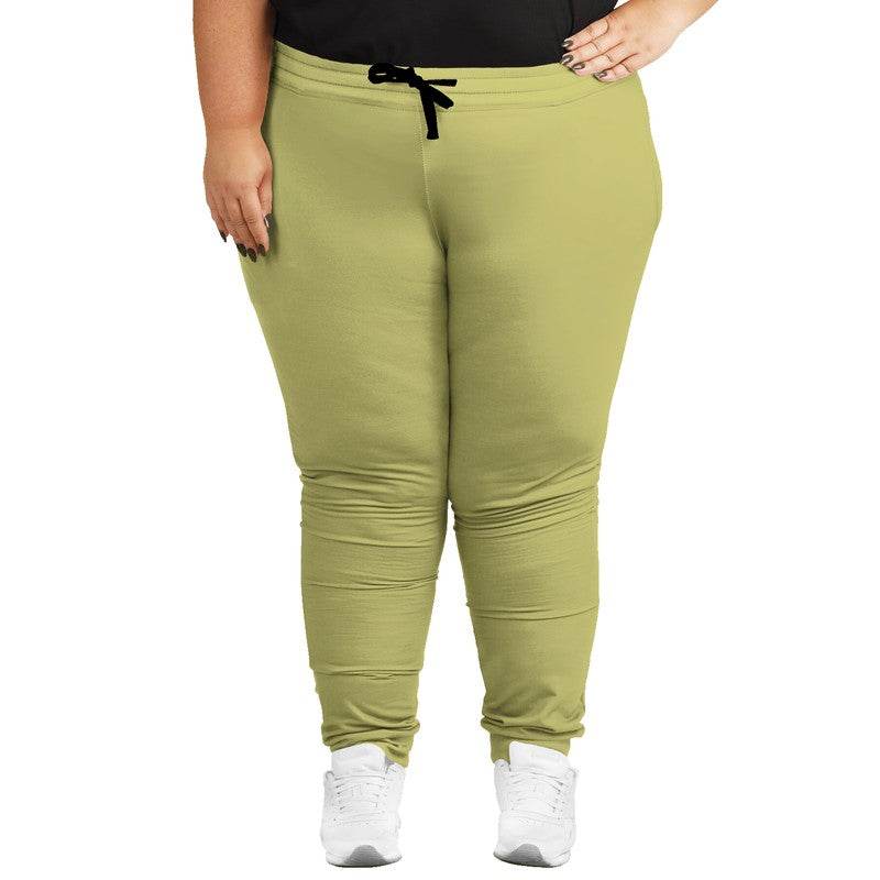 Medium-Light Muted Yellow Joggers PLUS (LY2-MU-ML) - Woman Front PLUS