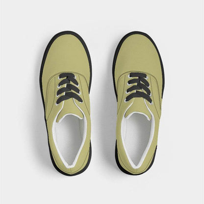 Medium-Light Muted Yellow Women's Canvas Sneakers (LY2-MU-ML) - Top
