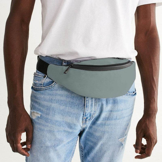 Medium-Light Neutral Blue-Green Belt Bag (CBG2-NE-ML) - Man Front CloseUp