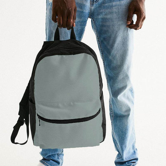 Medium-Light Neutral Blue-Green Canvas Backpack (BG-NE-ML) - Man Holding