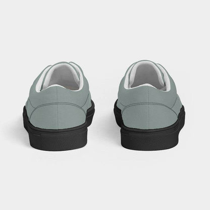 Medium-Light Neutral Blue-Green Women's Canvas Sneakers (BG-NE-ML) - Back