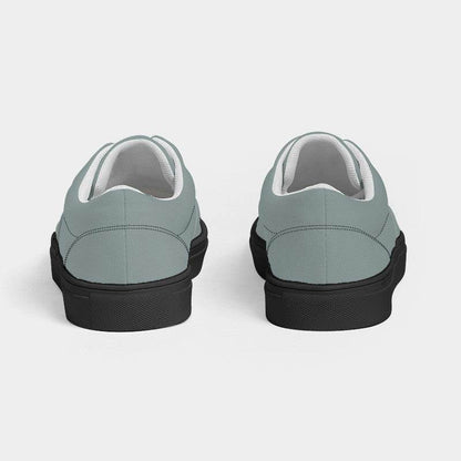 Medium-Light Neutral Blue-Green Women's Canvas Sneakers (CBG2-NE-ML) - Back