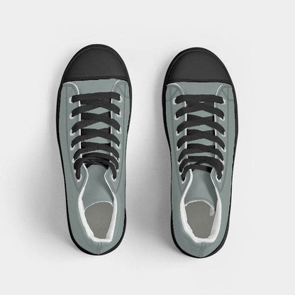 Medium-Light Neutral Blue-Green Women's High-Top Canvas Sneakers (BG-NE-ML) - Top