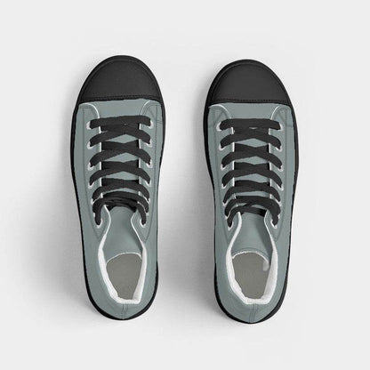 Medium-Light Neutral Blue-Green Women's High-Top Canvas Sneakers (CBG2-NE-ML) - Top