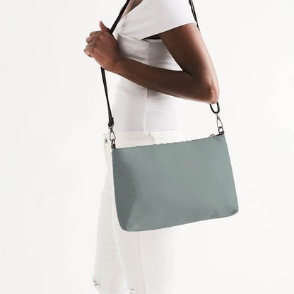 Medium-Light Neutral Blue-Green Zip Pouch (BG-NE-ML) - Side CloseUp