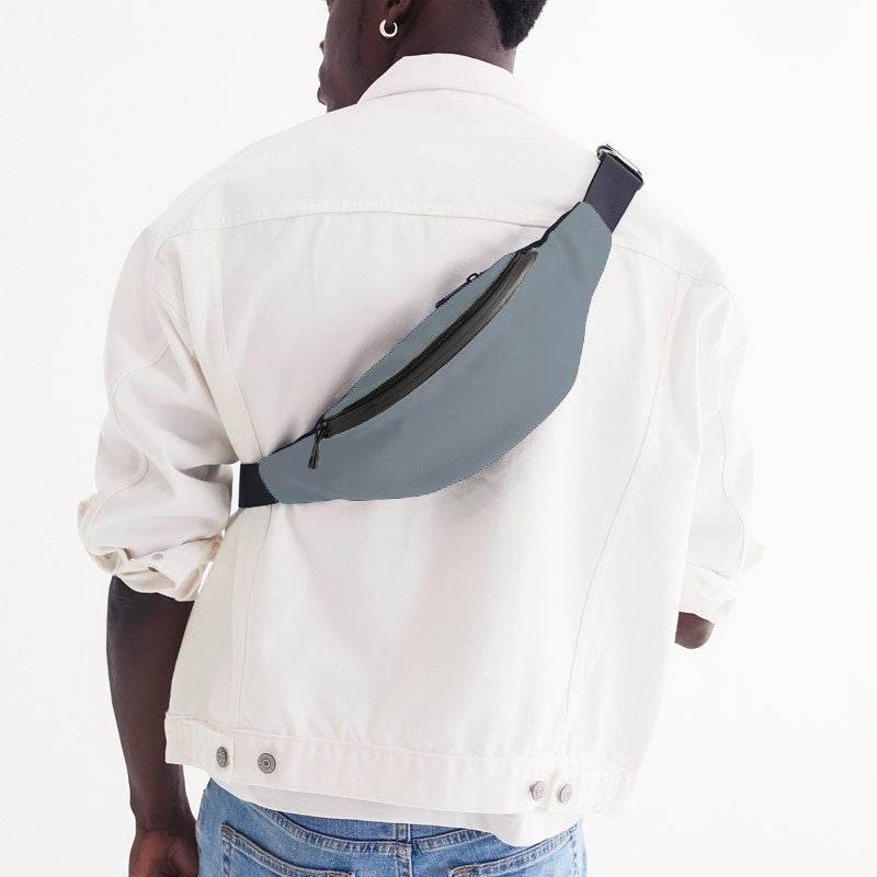 Medium-Light Neutral Blue Belt Bag (B-NE-ML) - Man Back