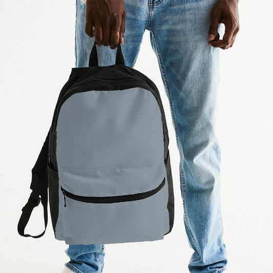 Medium-Light Neutral Blue Canvas Backpack (B-NE-ML) - Man Holding