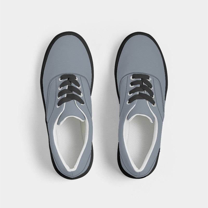 Medium-Light Neutral Blue Women's Canvas Sneakers (IB2-NE-ML) - Top