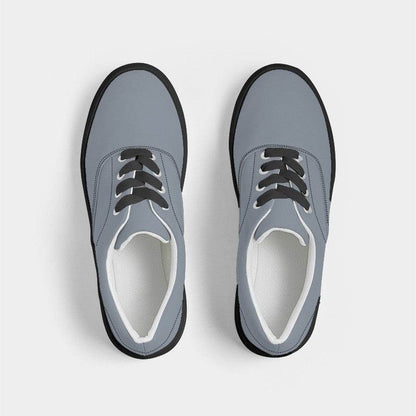 Medium-Light Neutral Blue Women's Canvas Sneakers (IB2-NE-ML) - Top