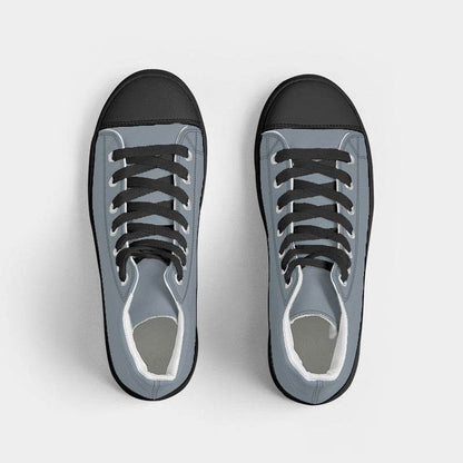 Medium-Light Neutral Blue Women's High-Top Canvas Sneakers (B-NE-ML) - Top