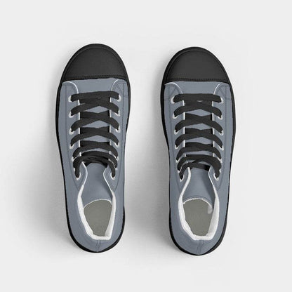 Medium-Light Neutral Blue Women's High-Top Canvas Sneakers (IB2-NE-ML) - Top