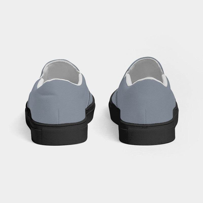 Medium-Light Neutral Blue Women's Slip-On Canvas Sneakers (IB2-NE-ML) - Back