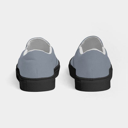 Medium-Light Neutral Blue Women's Slip-On Canvas Sneakers (IB2-NE-ML) - Back