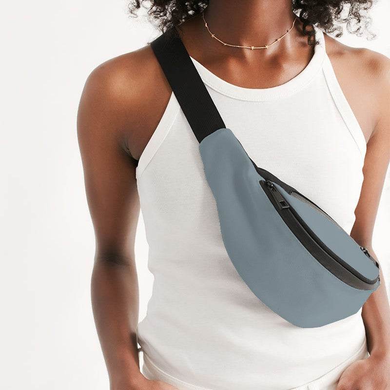 Medium-Light Neutral Cyan Belt Bag (BC2-NE-ML) - Woman Front CloseUp