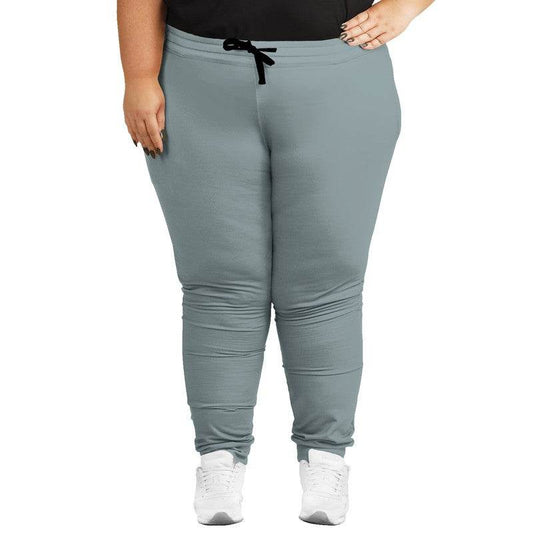 Medium-Light Neutral Cyan Joggers PLUS (C-NE-ML) - Woman Front PLUS