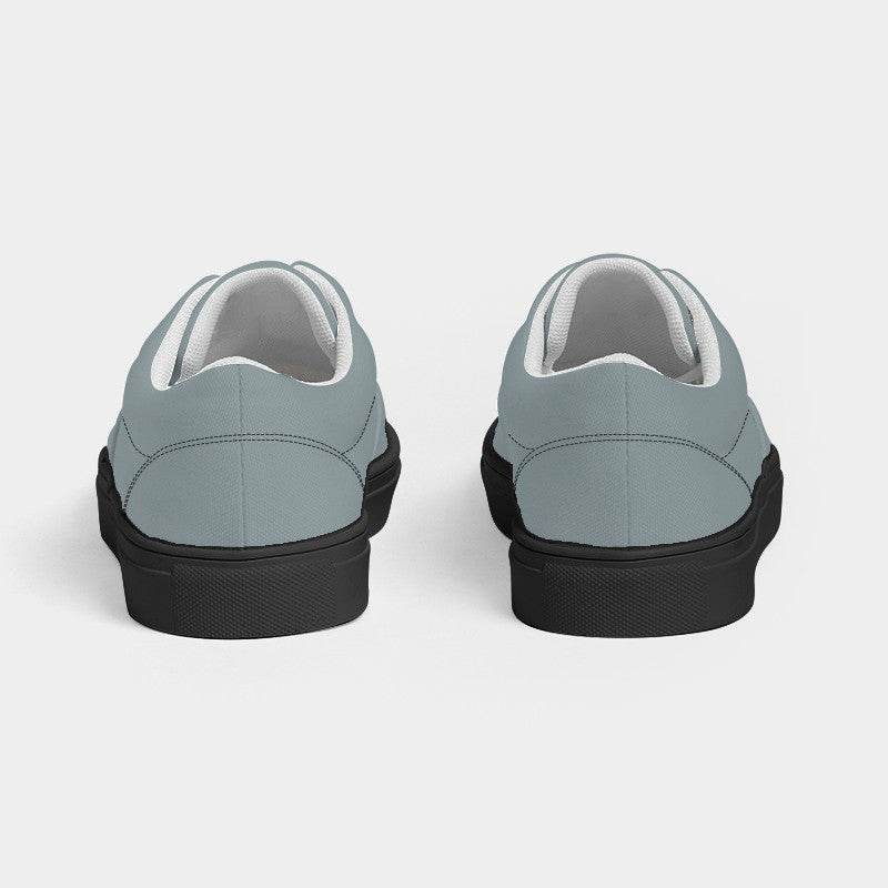 Medium-Light Neutral Cyan Women's Canvas Sneakers (C-NE-ML) - Back