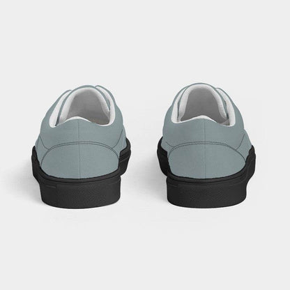 Medium-Light Neutral Cyan Women's Canvas Sneakers (C-NE-ML) - Back