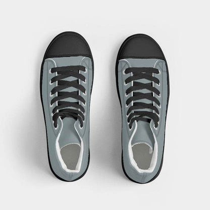 Medium-Light Neutral Cyan Women's High-Top Canvas Sneakers (C-NE-ML) - Top