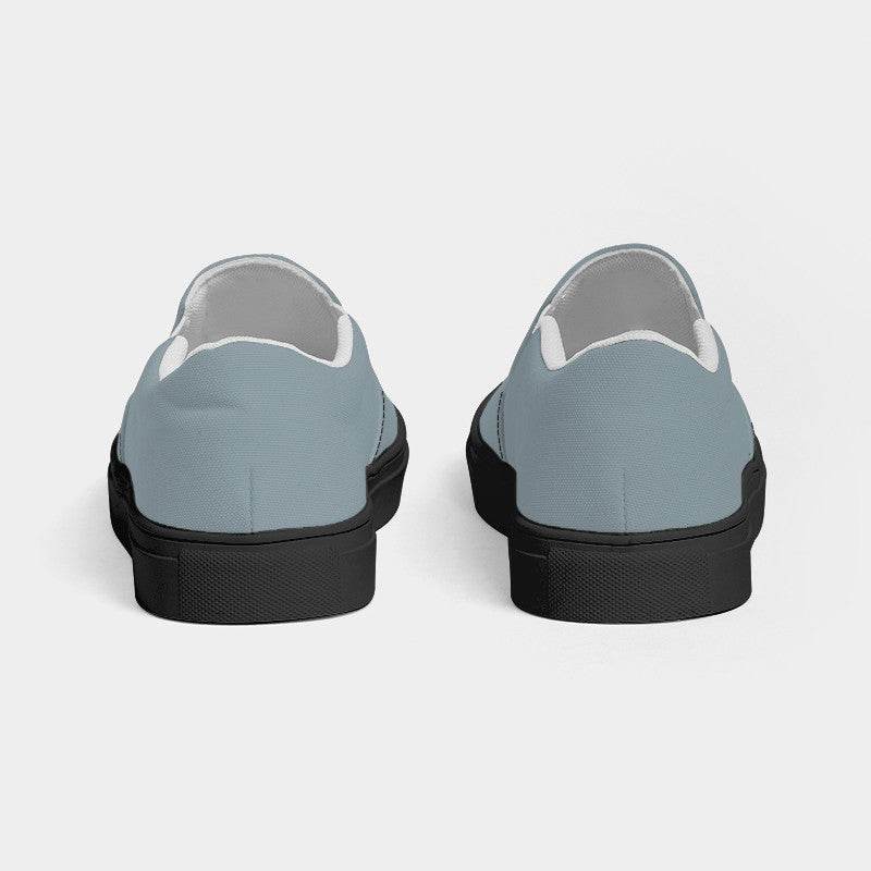 Medium-Light Neutral Cyan Women's Slip-On Canvas Sneakers (BC2-NE-ML) - Back