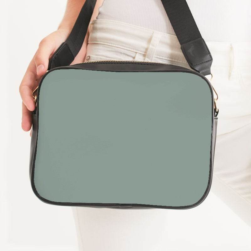 Medium-Light Neutral Green Crossbody Bag (BGG2-NE-ML) - Woman Front CloseUp