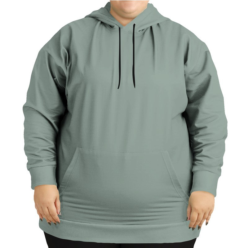 Medium-Light Neutral Green Hoodie PLUS (BGG2-NE-ML) - Woman Front PLUS