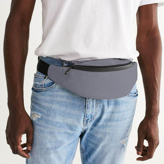 Medium-Light Neutral Indigo Belt Bag (PUI2-NE-ML) - Man Front CloseUp